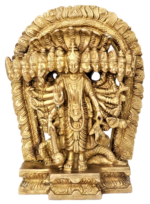 Astadhatu 8 Metals Brass Made Shri Krishna Vishwaroopam Narayan Idol