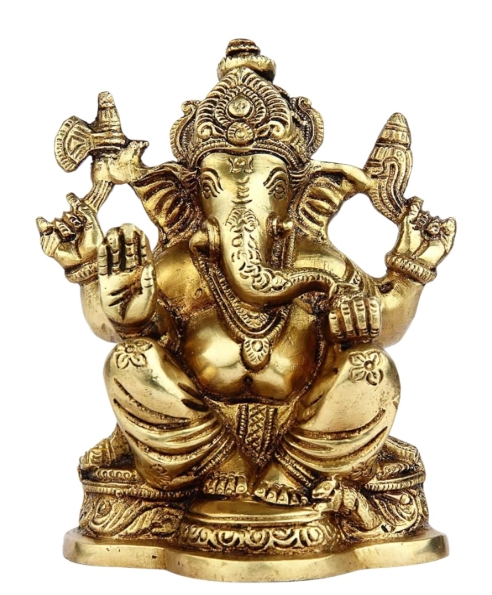 ASTHADHATU - BRASS LORD'S GANESH IDOL