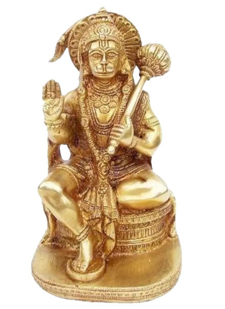 ASTHADHATU - BRASS LORD'S HANUMAAN JI  IDOL