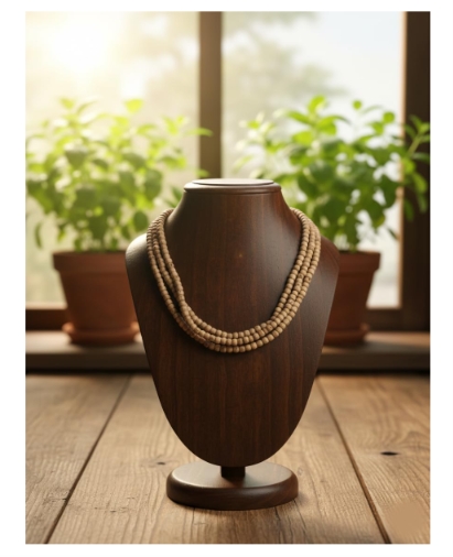 Tulsi Kanthi Mala, 5 Mm Beads, 1 Rounds, Brown